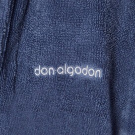 Albornoz de Rizo 100% Algodón Zero Twist Don Algodón – Color Azul