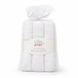 Pack 3 Gasas para Bebé 80x80 cm Modelo Lisas (Blanco)