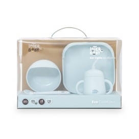 Set de Vajilla Infantil de Silicona 4 Piezas – Azul