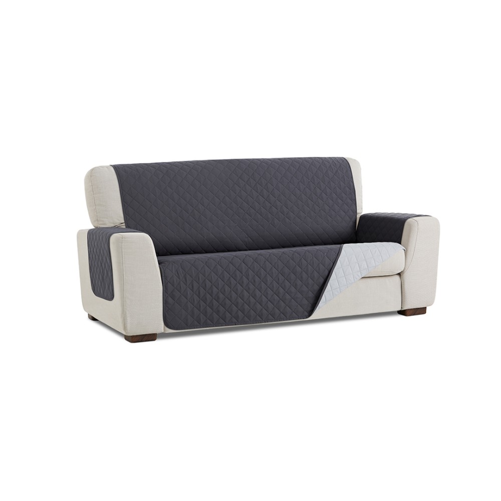 Funda Cubresofá Acolchada Reversible Couch Cover (Gris)