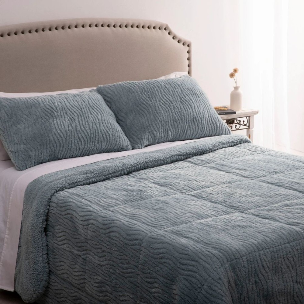 Edredón Jacquard Sherpa Cedric (Agua Marina) – Karamelo