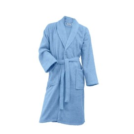 Albornoz de Rizo Celeste 100% Algodón – Suavidad y Frescura con Estilo Natural