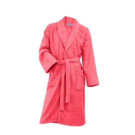 Albornoz de Rizo Coral 100% Algodón – Elegancia, Calidez y Máxima Absorción