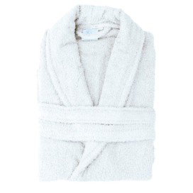 Albornoz de Rizo Blanco 100% Algodón – Suavidad, Higiene y Estilo Clásico