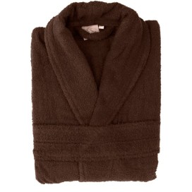 Albornoz de Rizo Marrón 100% Algodón – Comodidad Natural y Estilo Sofisticado