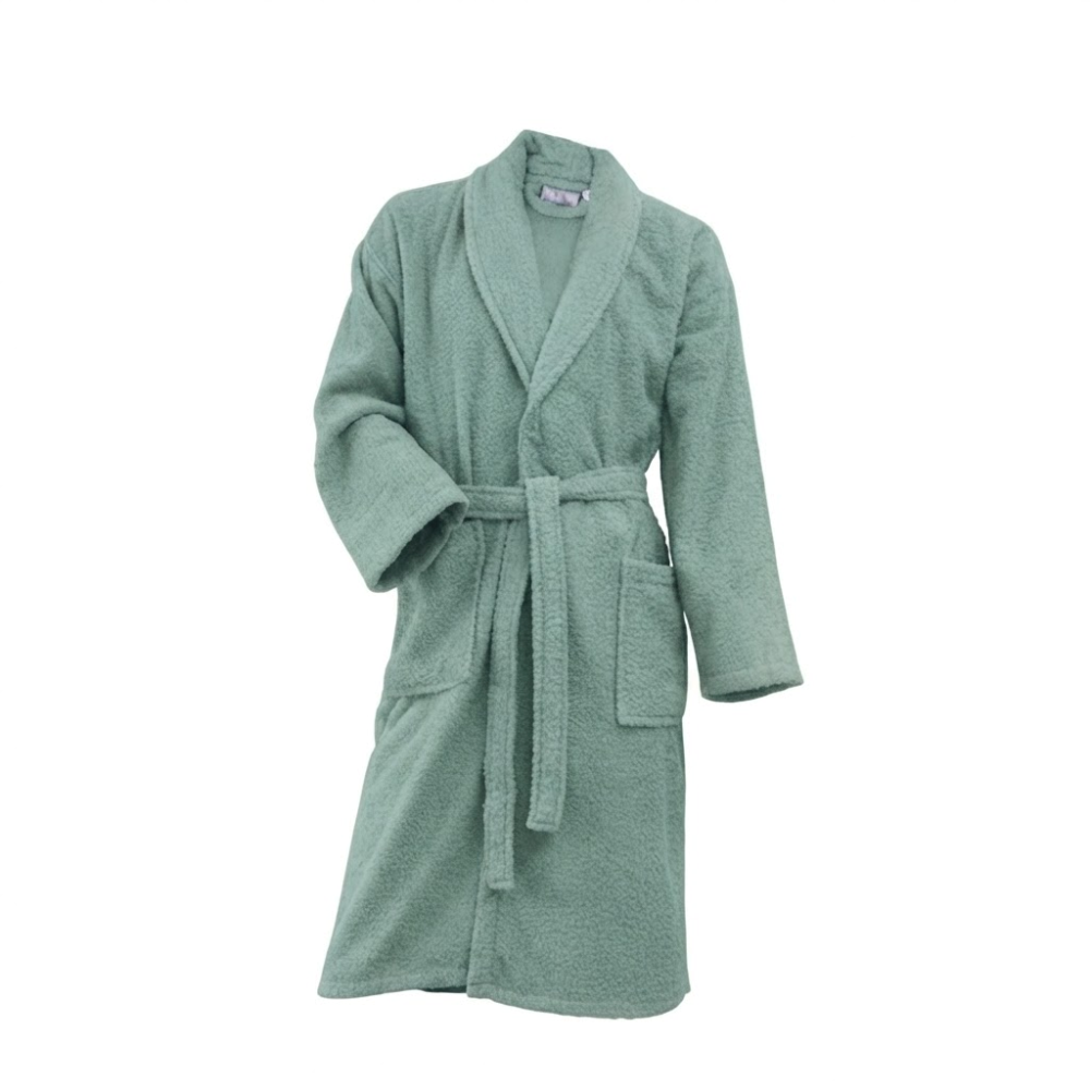 Albornoz de Rizo Agua Marina 100% Algodón – Elegancia, Calidez y Máxima Absorción