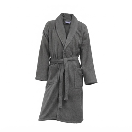 Albornoz de Rizo Acero 100% Algodón – Elegancia, Calidez y Máxima Absorción