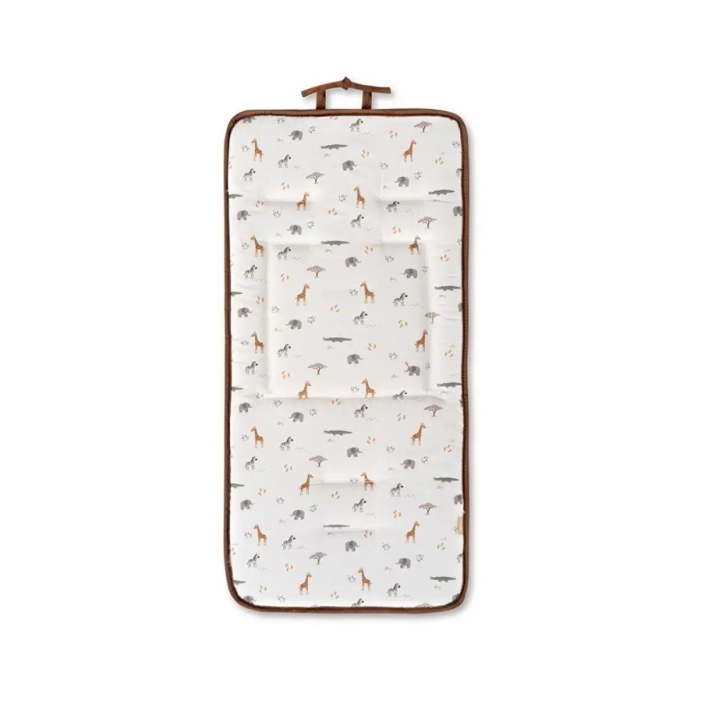 Colchoneta Reversible para Silla de Paseo Interbaby – Modelo Jirafa Savanna Beige