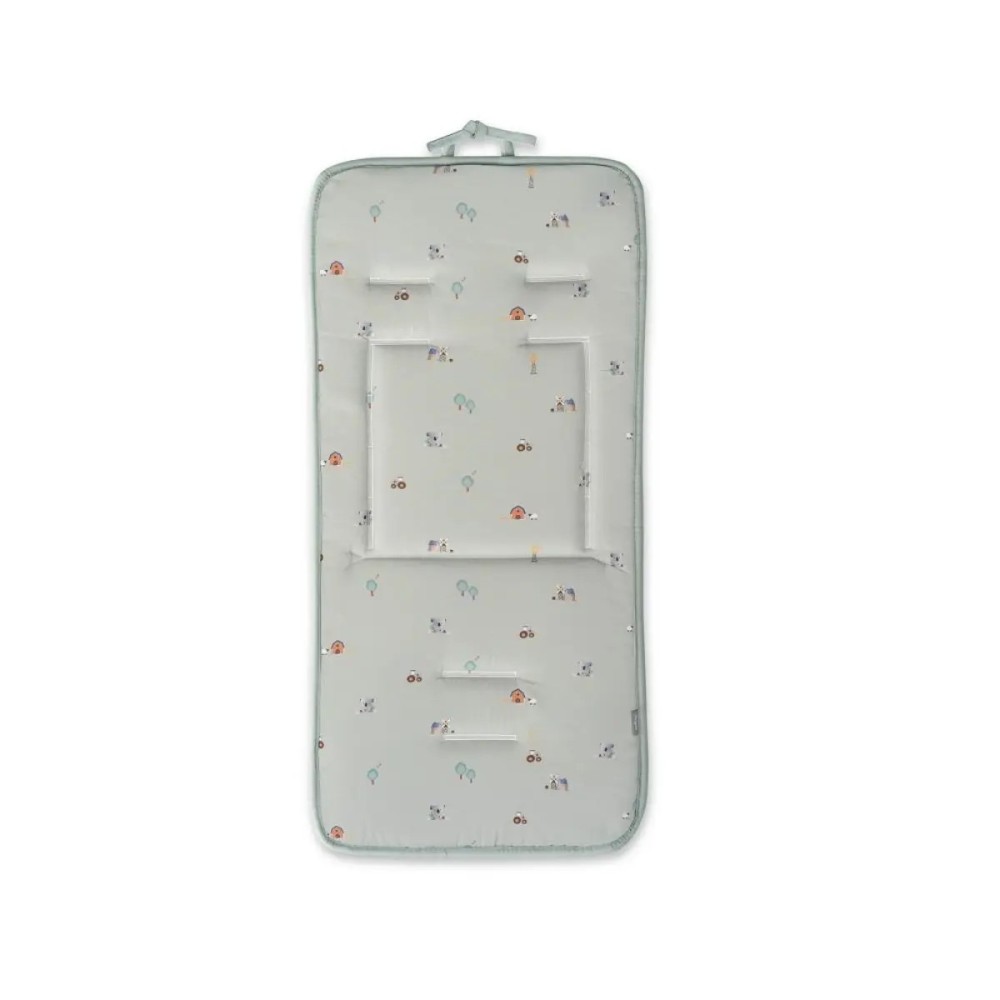 Colchoneta Reversible para Silla de Paseo Interbaby – Modelo Granja Koala Verde