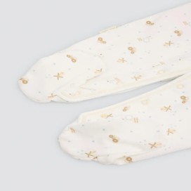 Pelele de Bebé Manga Larga Fondo Crema Estampado | Ropa Infantil