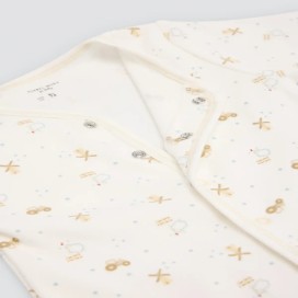Pelele de Bebé Manga Larga Fondo Crema Estampado | Ropa Infantil