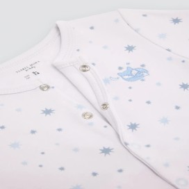 Pelele de Bebé Blanco Estampado Estrellas | Ropa Cálida