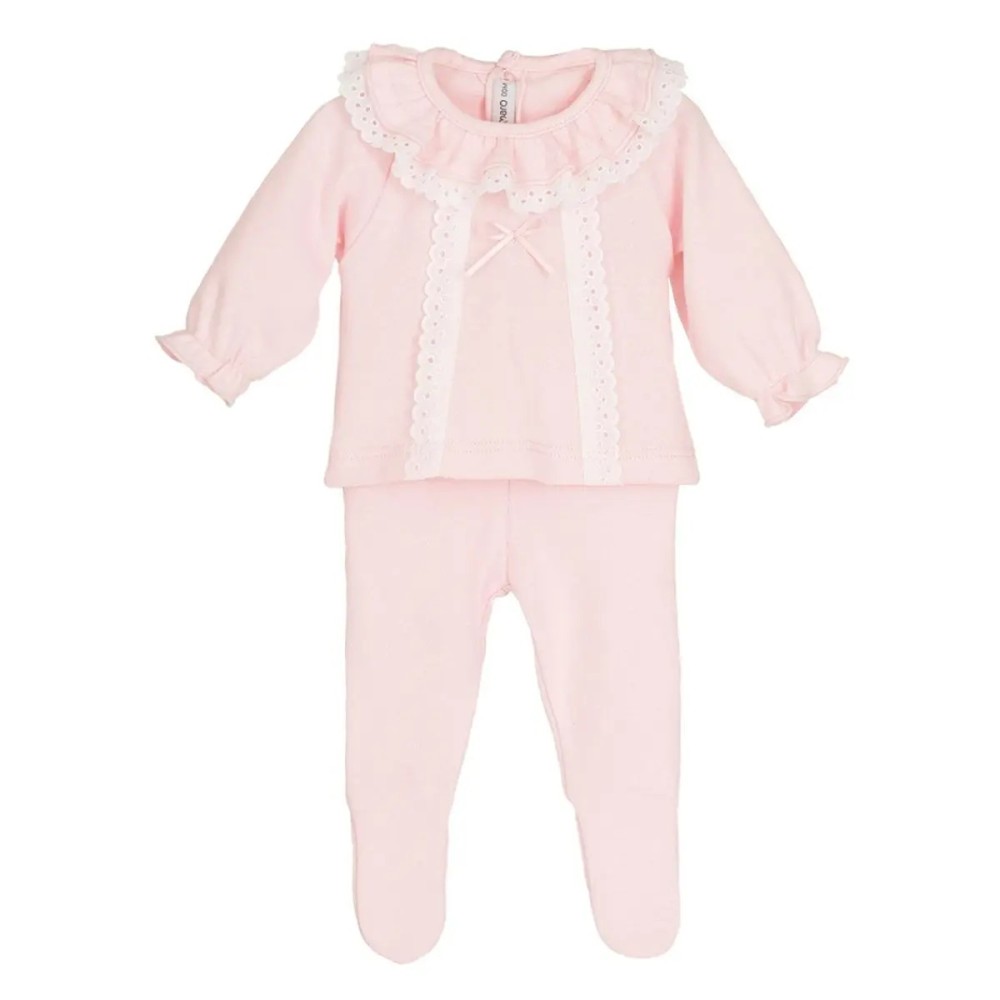 Conjunto Bebé Jubón y Polaina Rosa Model Gregal