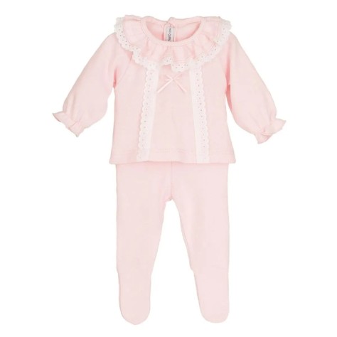 Conjunto Bebé Jubón y Polaina Rosa Model Gregal