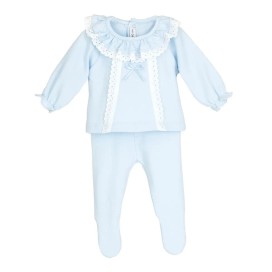 Conjunto Bebé Jubón y Polaina Azul Modelo Gregal