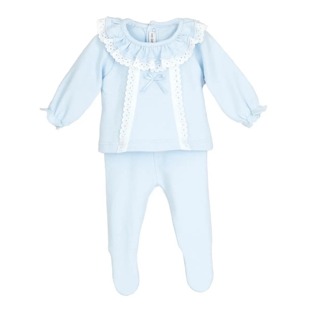 Conjunto Bebé Jubón y Polaina Azul Modelo Gregal