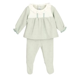 Conjunto Bebé Jubón y Polaina Verde Modelo Burant