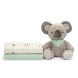 Set de Regalo: Peluche con Cascabel y Gasas - Granja Koala Interbaby