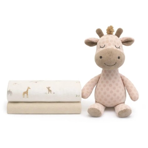 Set de Regalo: Peluche y Gasas - Jirafa Interbaby
