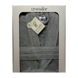 Albornoz Calypso Gris Trovador de algodón 100%