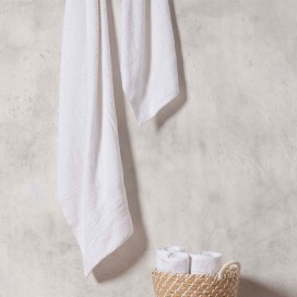 Toalla blanca de algodón – Rizo 400 g/m²