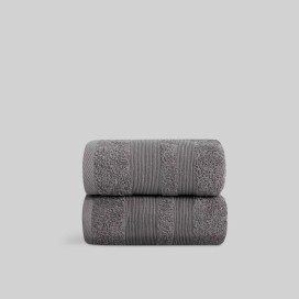 Toalla gris de algodón – Rizo 400 g/m²