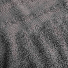 Toalla gris de algodón – Rizo 400 g/m²
