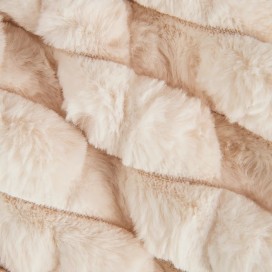 Plaid Amber Karamelo Crema 130x160 cm – Sedalina y Sherpa