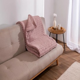 Plaid Amber Karamelo Maquillaje 130x160 cm – Sedalina y Sherpa