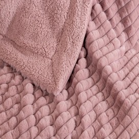 Plaid Amber Karamelo Maquillaje 130x160 cm – Sedalina y Sherpa