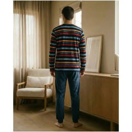 Pijama de Hombre Spandex de Manga Larga - rayas