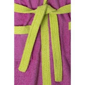 Albornoz Infantil 100% Algodón Modelo Skater Fucsia