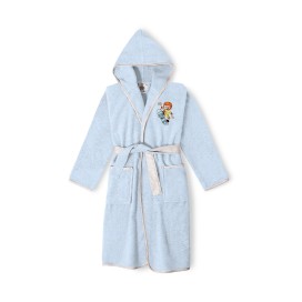 Albornoz Infantil Rizo Skater Azul 100% Algodón – Suavidad y Absorción para Niños