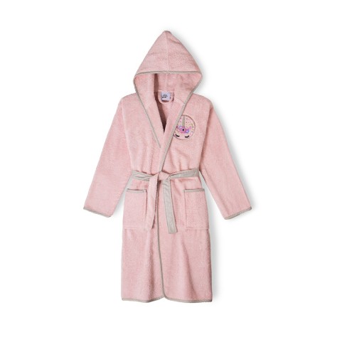 Albornoz Infantil Rizo Unicornio Rosa 100% Algodón – Suavidad y Absorción