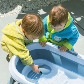 Albornoz Infantil Rizo Panda Turquesa 100% Algodón – Suavidad y Absorción