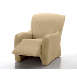 Funda Sillón Relax Elástica 1 Pieza Jara Beige