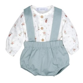 Conjunto Pololo Modelo Arosa de Calamaro (Blanco y Mint)