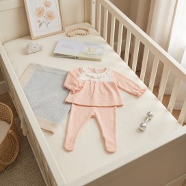 Conjunto Bebé Jubón y Polaina Melocotón Modelo buran