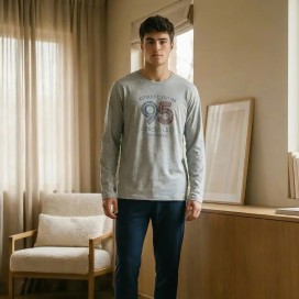 Pijama Hombre Invierno 95 Athletics Club | Pijama Largo Spandex