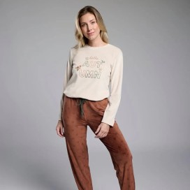 Pijama de Invierno para Mujer Muydemi | Diseño "Hello Autumn" y Tonos Cálidos