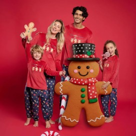 Pijama Navideño de Invierno para Mujer – Diseño Divertido "Cookies" con Estampado Festivo