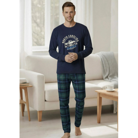Pijama Hombre Tejido Velvet ZEUS | North Carolina Classic Todoterreno Verde