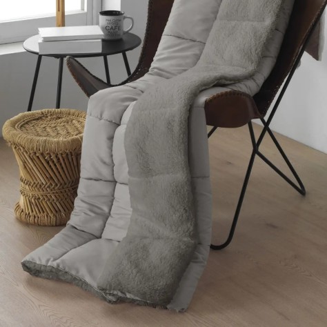 Plaid Sherpa Micro-Gel Tibet perla 135x200 cm | Nordconfort