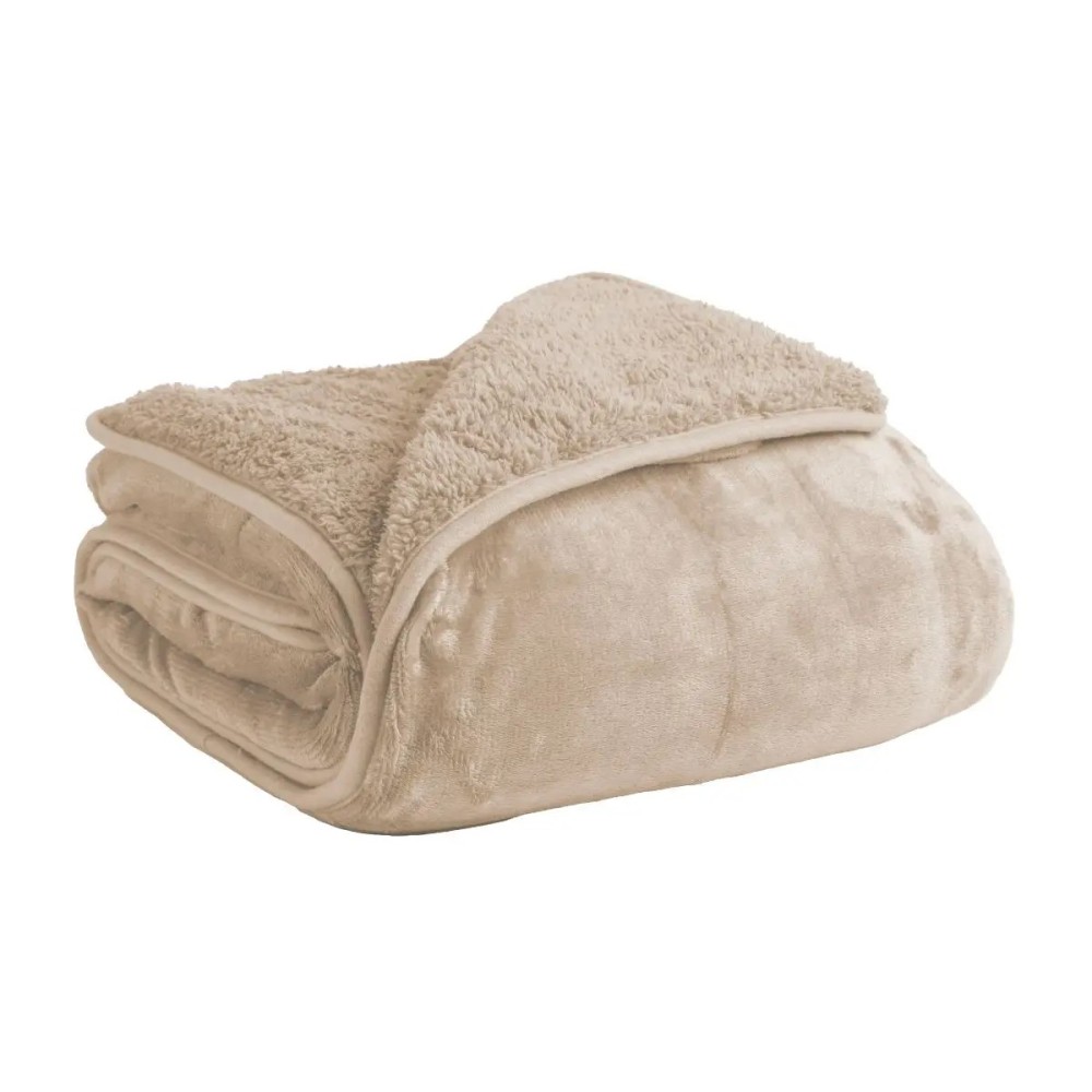 Manta Sherpa Lisa Beige Karamelo – Sedalina y Borreguito