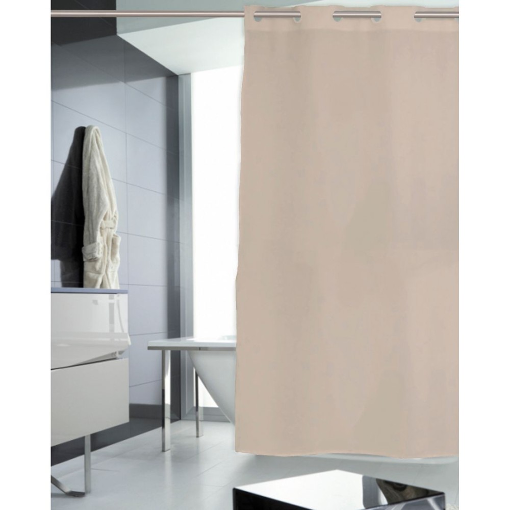 Cortina de Baño Beige Lisa 180x200 cm – Stilia Home
