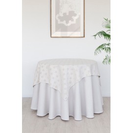 Set Falda Mesa Camilla + Mantel Jacquard Natural Pielsa Utopía