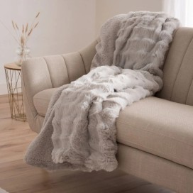 Plaid Rabbit Burbujas Gris | Manta para Sofá y Cama
