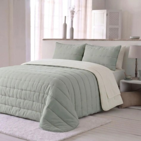 EDREDÓN SOFT BORDADO BARGER VERDE STILIA