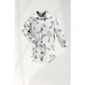 Bata bebé con estampado de conejitos