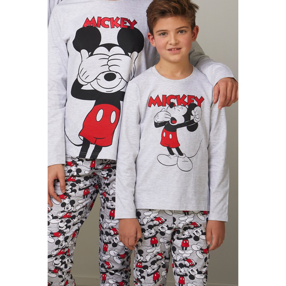 Pijama de niño de mickey color gris - Disney